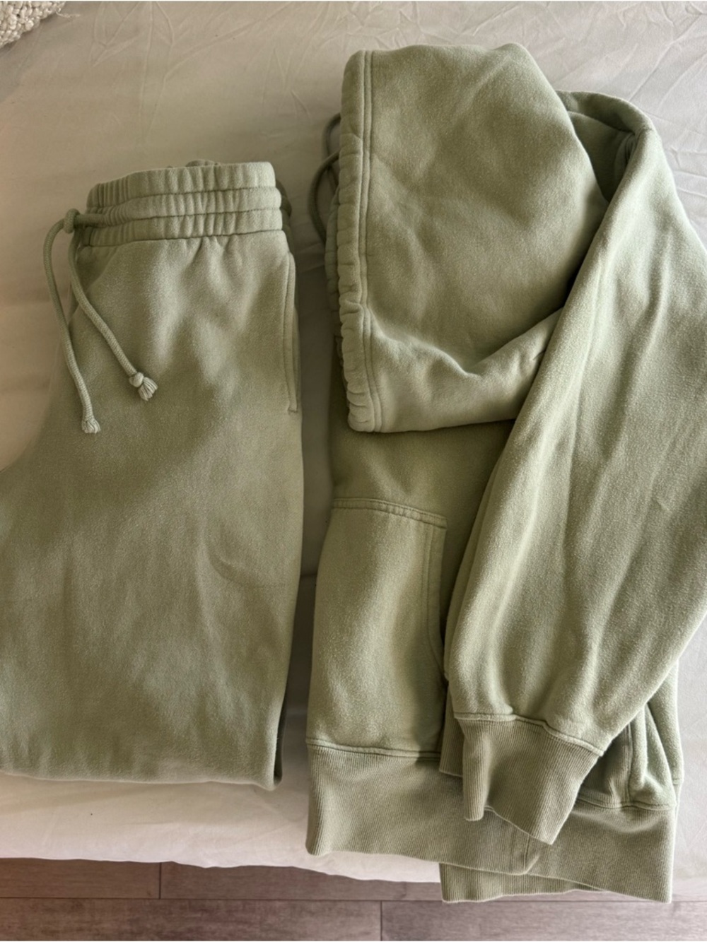 TNA Sage Green Sweatpants & Hoodie Set